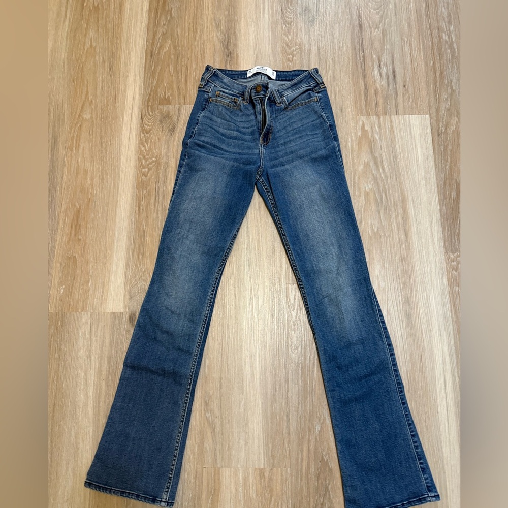 Hollister Blue Flare Wide Leg Jeans